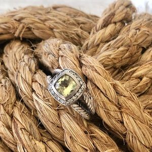 David Yurman Petit Albion Ring Paridot 6.5